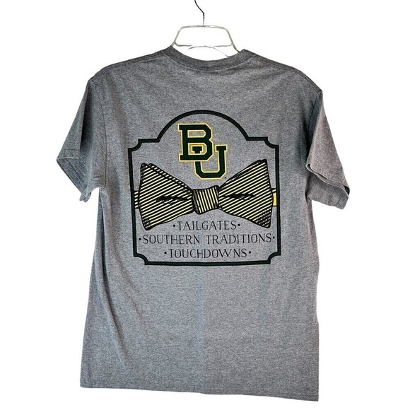 Baylor University Bears Gray Tee Shirt Tailgates Traditions Touchdowns Size Med - Picture 5 of 5